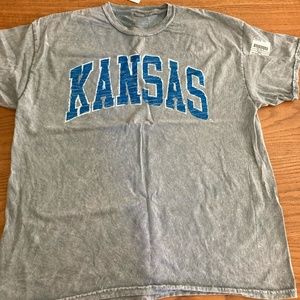 Kansas Jayhawks Women's Kickoff Snow Wash T-Shirt - Gray